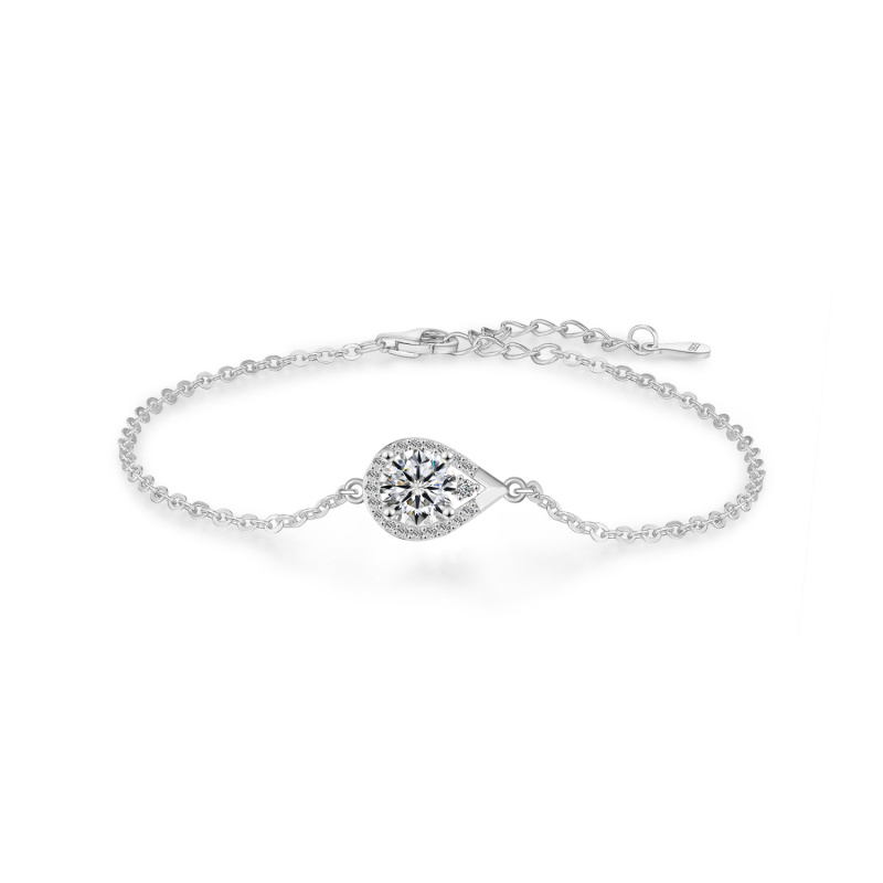 Olivie Stříbrný náramek 1ct 6,5mm MOISSANITE 9738
