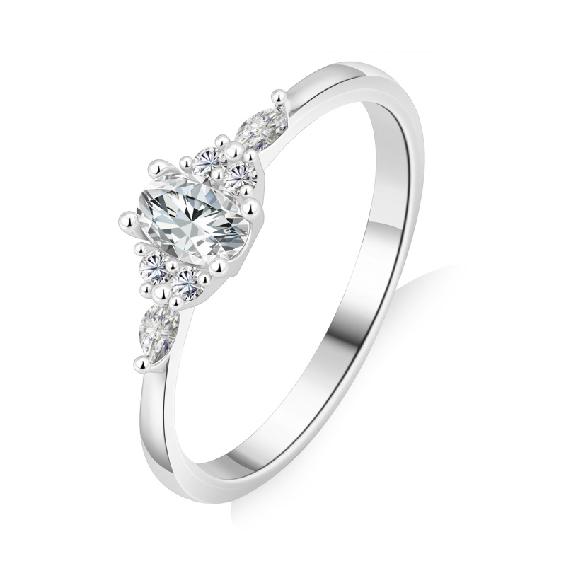 Olivie Stříbrný prsten MOISSANITE 9839 Velikost prstenů: 10 (EU: 62-64)