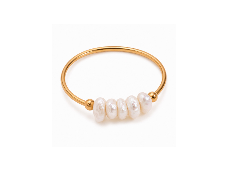 Olivie Prstýnek s perlami GOLD 10334 Velikost prstenů: 10 (EU: 62-64)