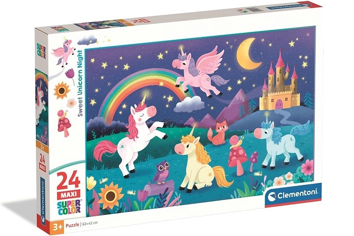 Clementoni maxi puzzle Sladký jednorožec, 24 dílků
