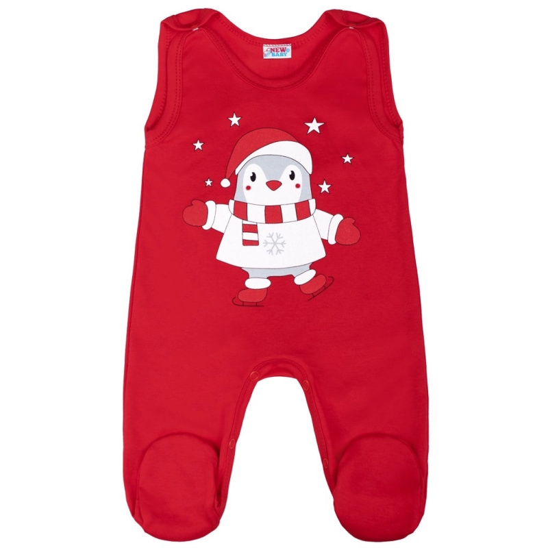 kojenecké bavlněné dupačky new baby winter penguin