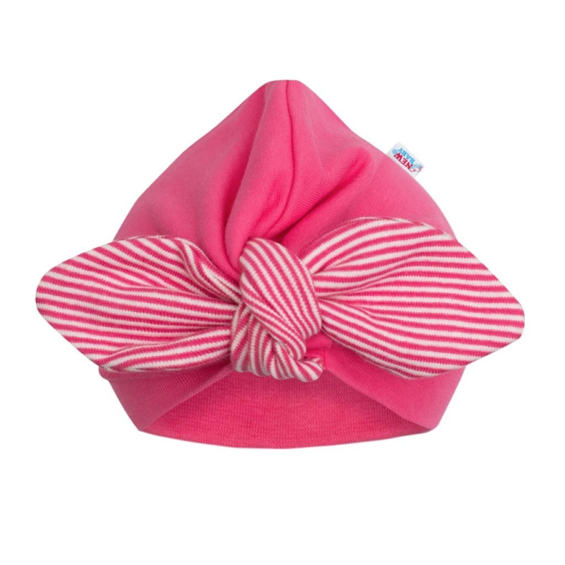 Dívčí turbanová čepička New Baby For Girls pruhy 92 (18–24 měsíců)
