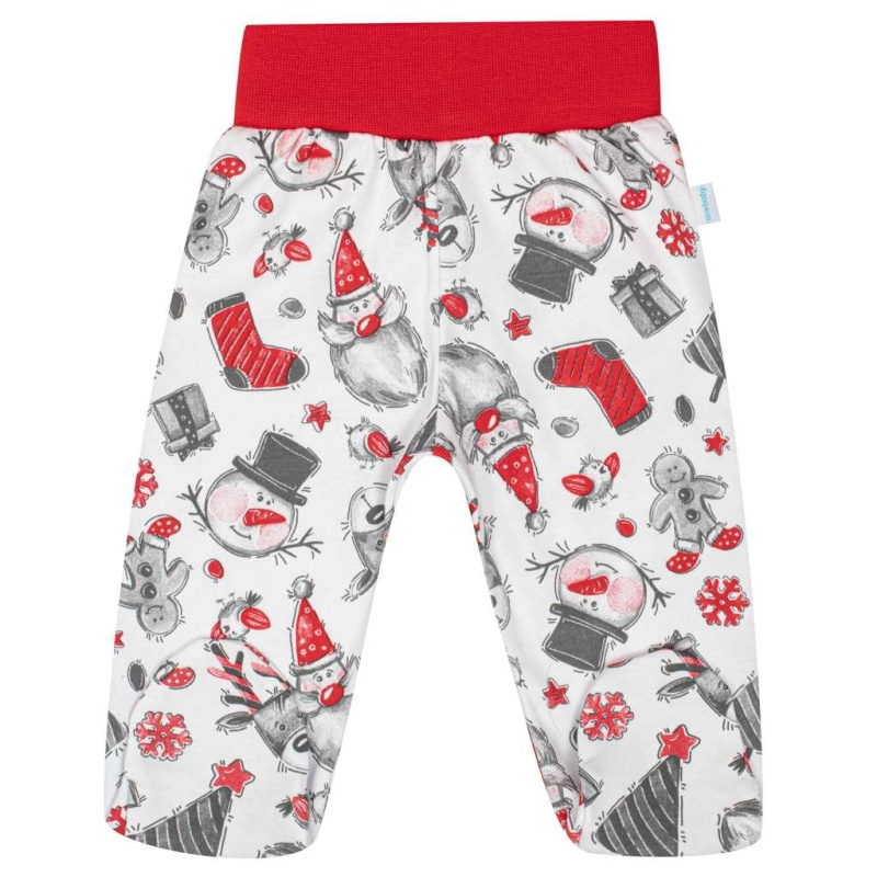 kojenecké bavlněné polodupačky new baby christmas
