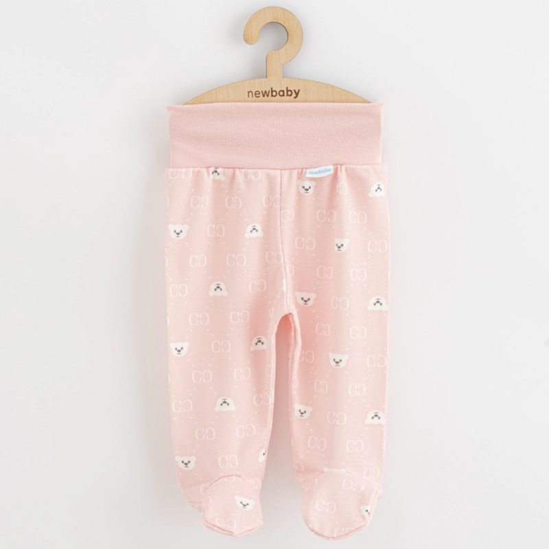 Dojčenské polodupačky s medvídkem New Baby Classic II, bílá, vel. 56 (0–3 měsíce)