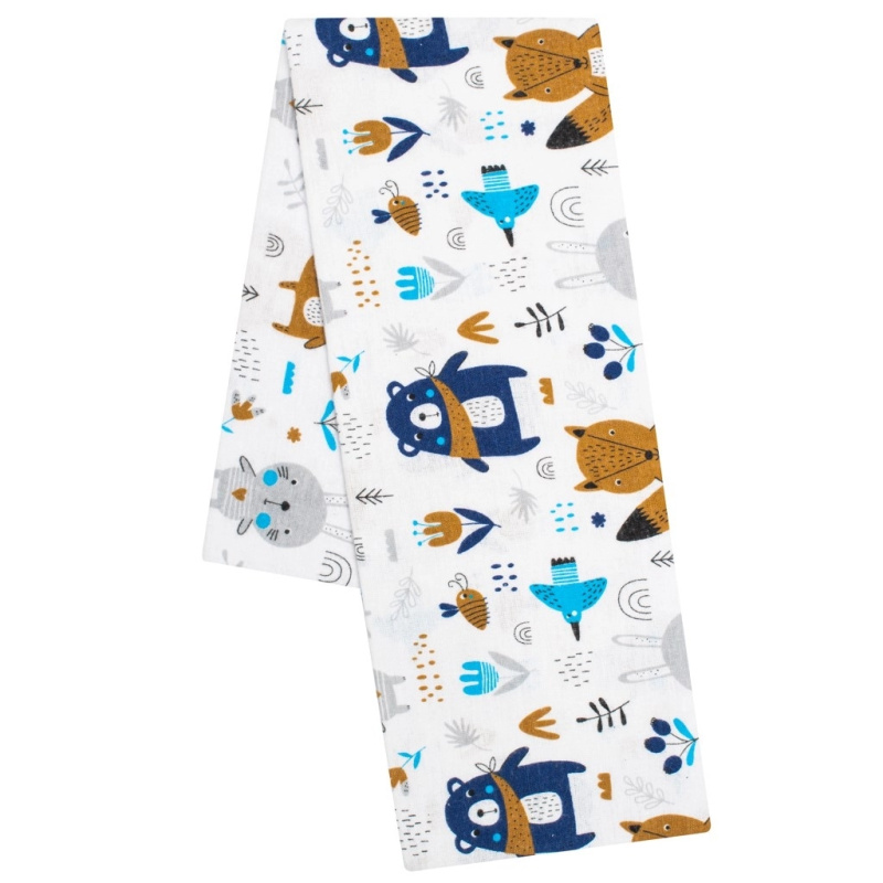 flanelová plena s potiskem new baby les bílá