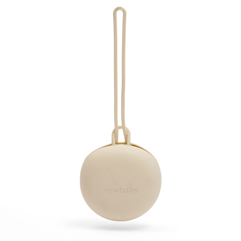 Silikonové pouzdro na dudlík NEW BABY béžové