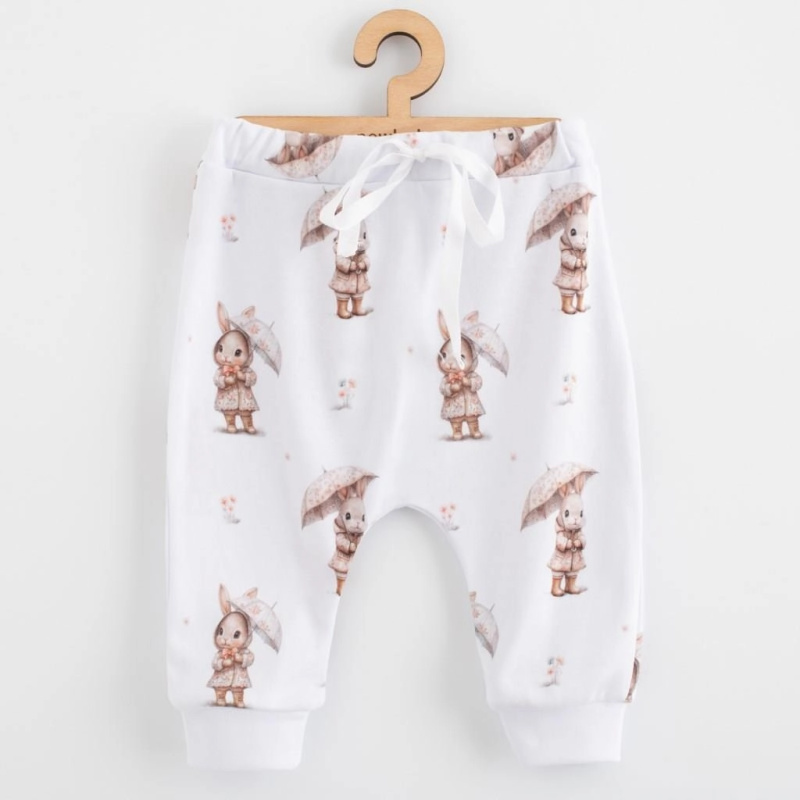 Dětské bavlněné tepláky jogger NEW BABY For Babies Bunny, velikost 86