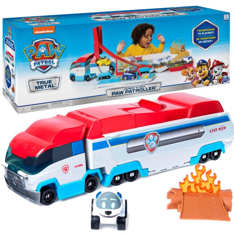 Paw Patrol 2v1 transportér nákladní vůz s vystřelovačem – OUTLET, nekompletní