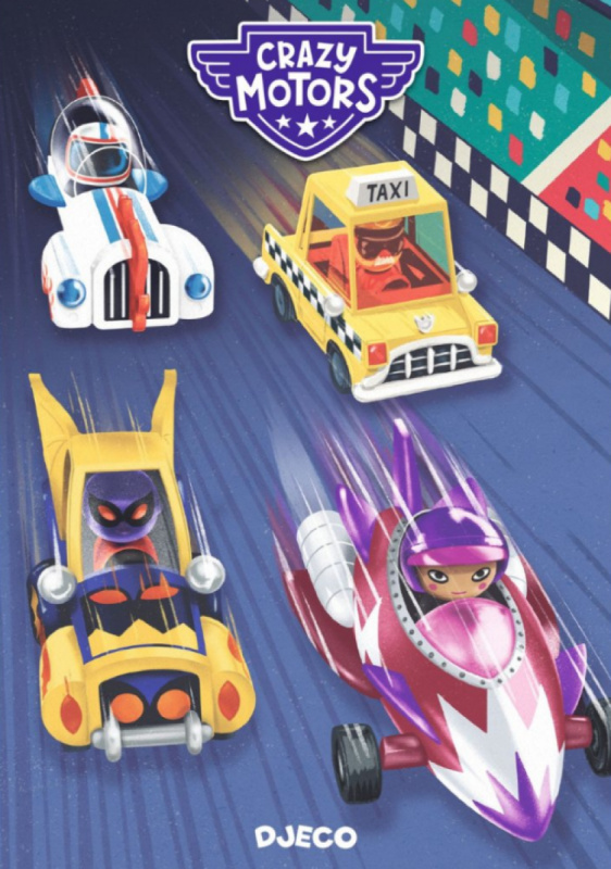 DJECO Knížka Crazy Motors