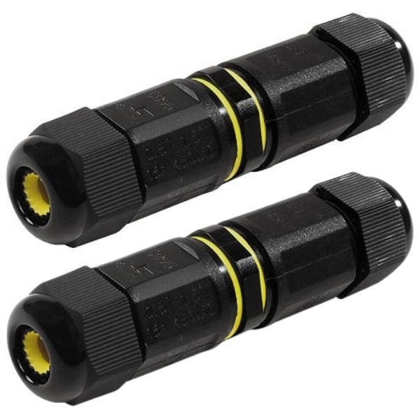 2 x Vodotěsná kabelová spojka dvou 3-žilových vodičů 0,5-1,5mm, IP68, celkem 5-10mm