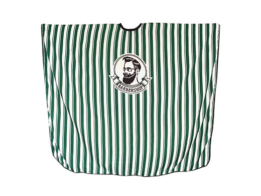 Pláštěnka Střih Barber zelené pruhy