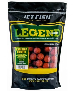 Jet fish boilie legend range kořeněná kreveta - 1 kg 24 mm