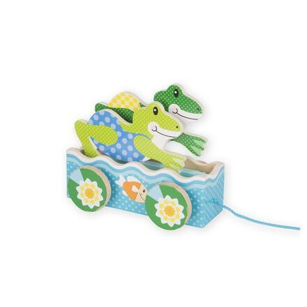Melissa&Doug První hraní Dřevené tahací žáby