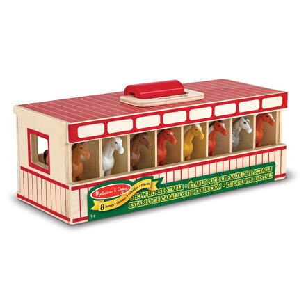 Melissa & Doug Přenosná stáj s koňmi