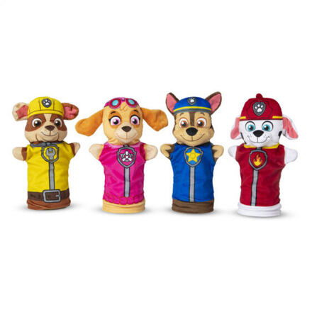 Maňásci 4ks látka Tlapkova Patrola/Paw Patrol v krabici 26x30x6cm