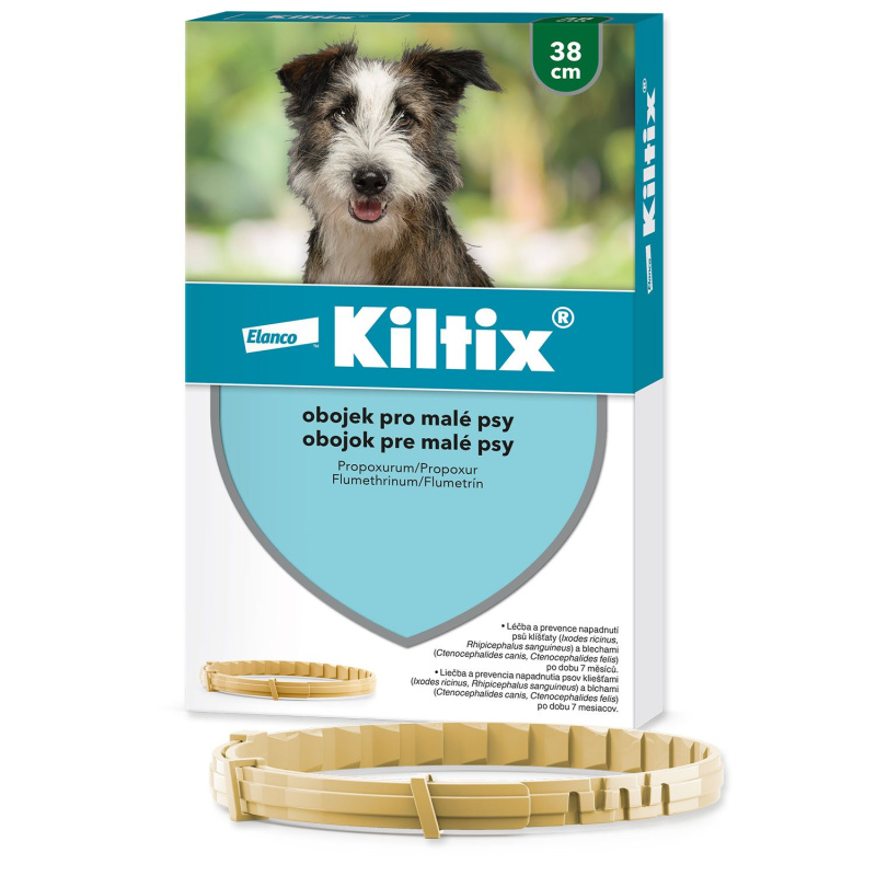 Obojek Kiltix antiparazitní 38 cm