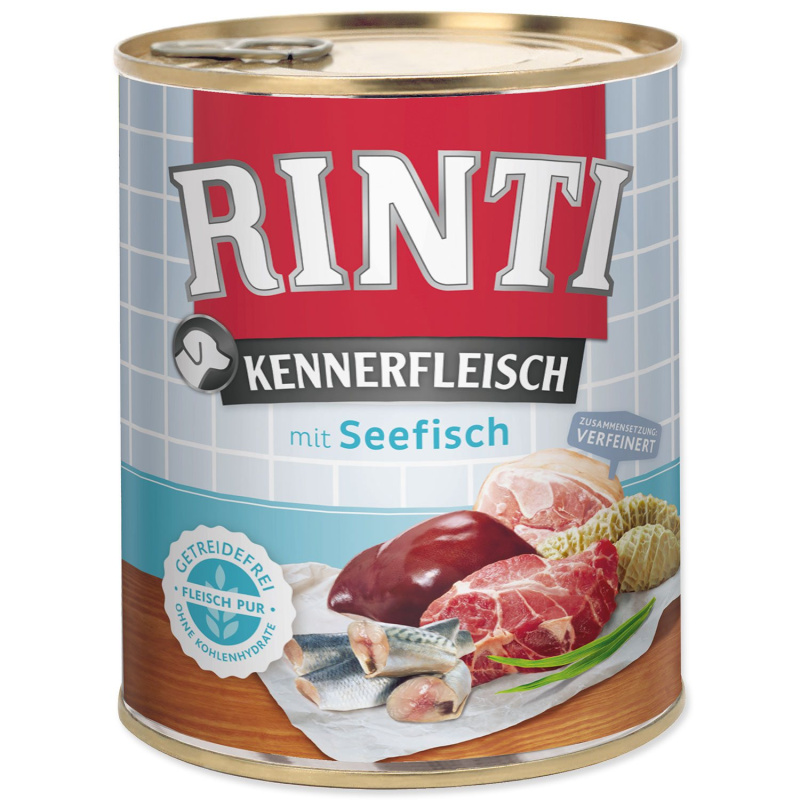Konzerva Rinti Kennerfleisch Adult mořská ryba 800 g