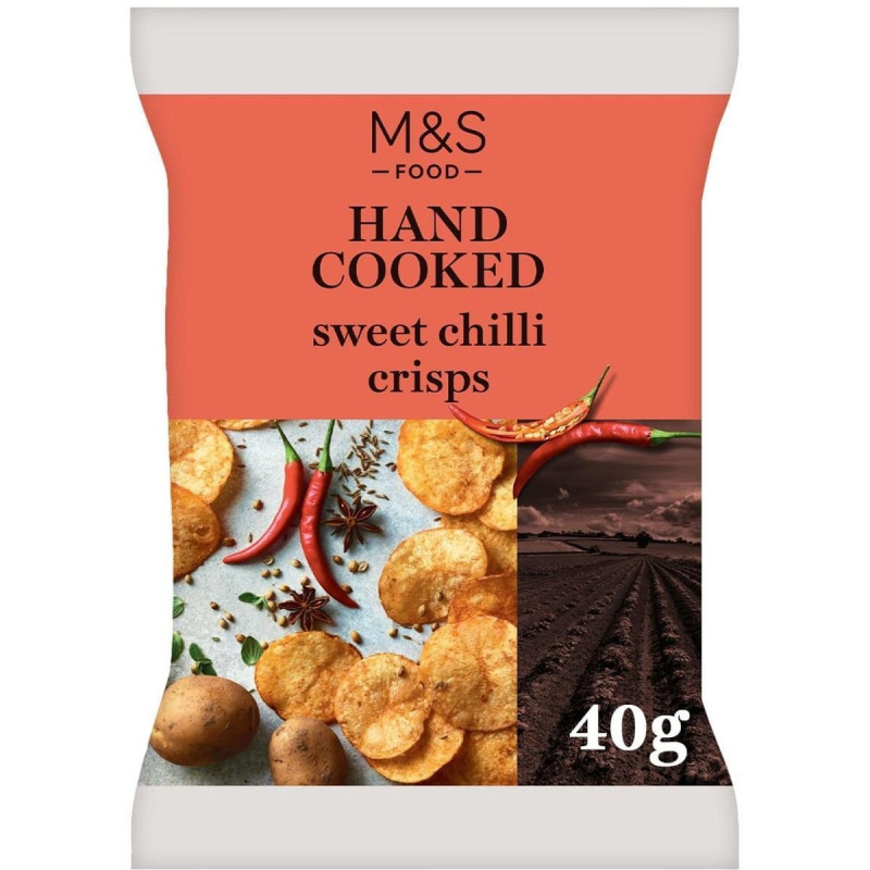 Marks & Spencer Smažené bramborové lupínky s příchutí sladkého chilli