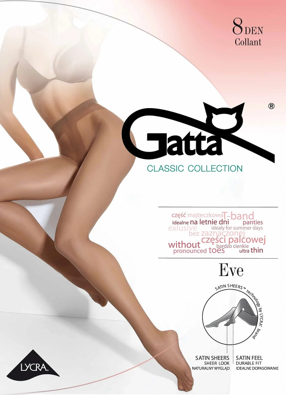 Dámské punčochové kalhoty Gatta Eve 8 den 5-XL nero 5-XL