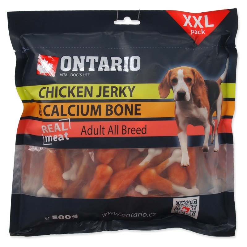ONTARIO Vápníková kost s kuřecím pro psy 500 g