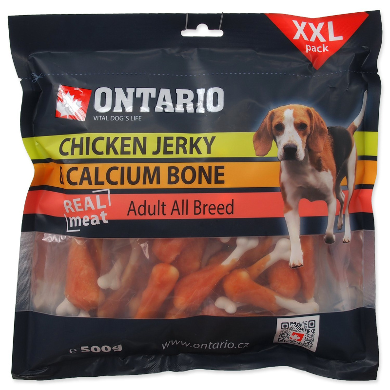 ONTARIO Vápníková kost s kuřecím pro psy 500 g