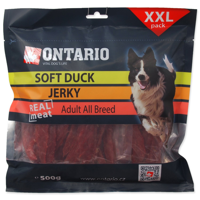 Pochoutka Ontario kachna, měkké sušené kousky 500 g