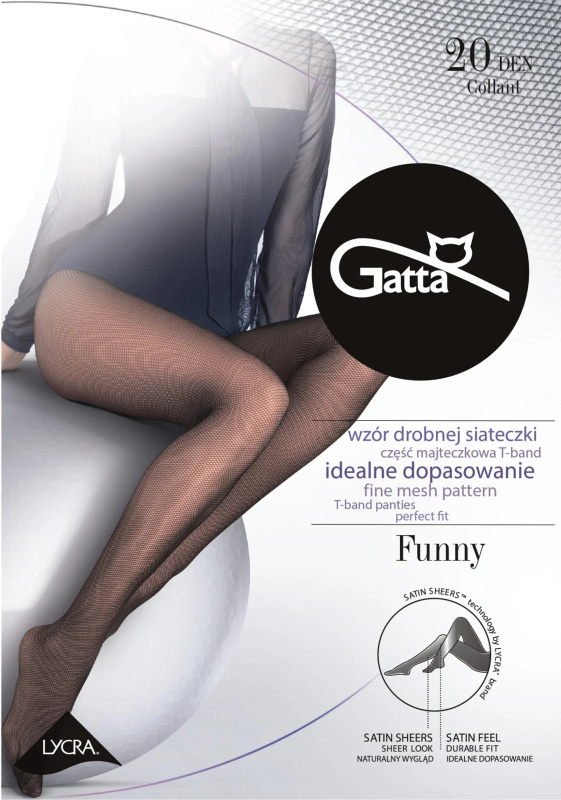 Dámské punčochové kalhoty Gatta |Funny 20 den nero/černá 2-S