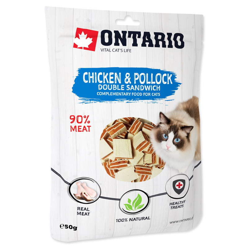 Pochoutka Ontario kuře a treska, dvojitý sendvič 50 g