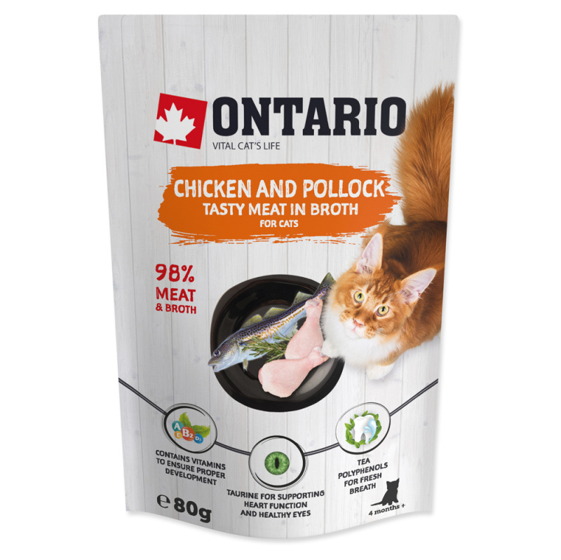 ONTARIO Kapsička kuřecí a treska ve vývaru 80 g