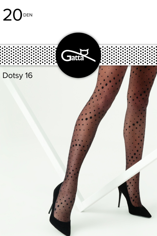 Silonky Gatta Dotsy 16 20 DEN - výprodej Barva: Černá, Velikost: 2 - S
