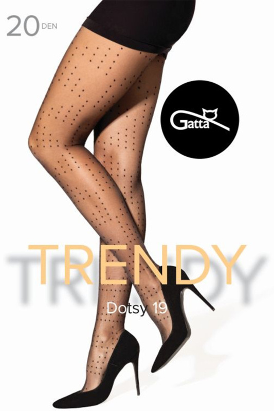 Silonkové punčocháče Gatta Dotsy 19 20 DEN Barva: Černá, Velikost: 4-L