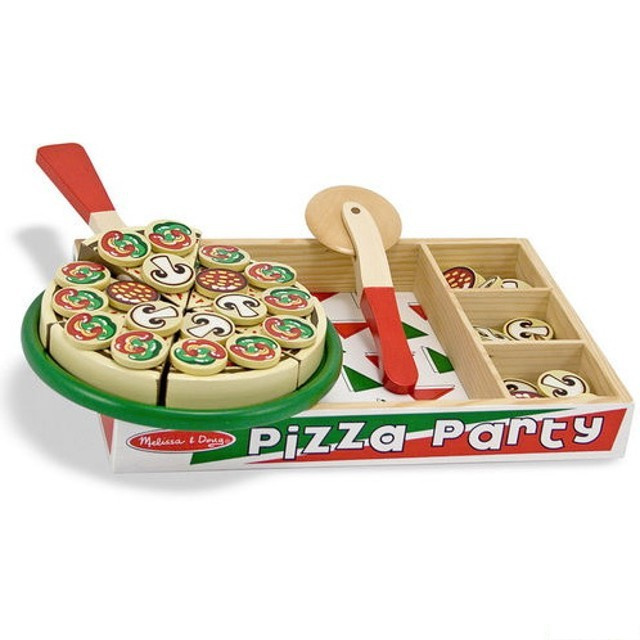 Krájení - Pizza dřevěná s tácem a podnosem (M&amp;D)