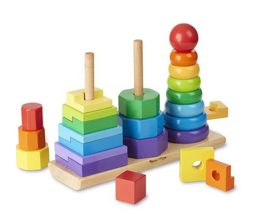 Skládačka - Nasazování na tyč, Pyramida 3v1 (M&amp;D)