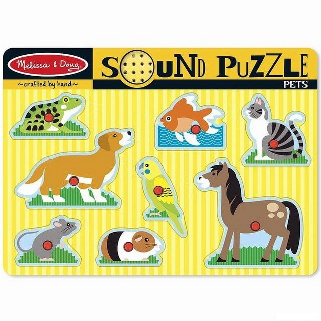 Puzzle muzikální - Domácí mazlíčci, 8ks (M&amp;D)