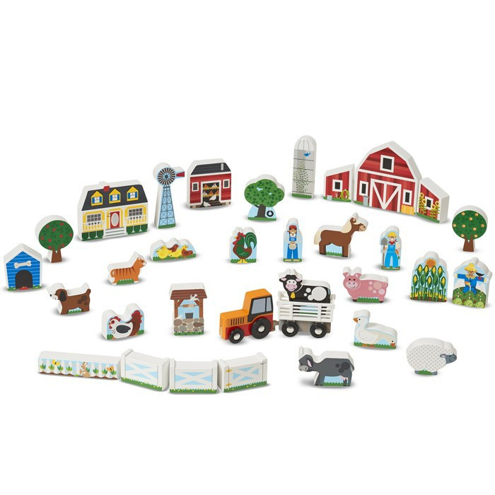 Tématický set dřevěný - Farma s traktorem (M&amp;D)