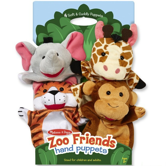 Maňásci - Sada 4ks, ZOO zvířátka (M&amp;D)