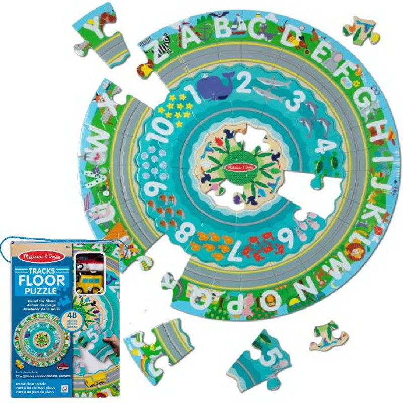 Puzzle podlahové - S natahovacími vozidly, Kruh (M&amp;D)
