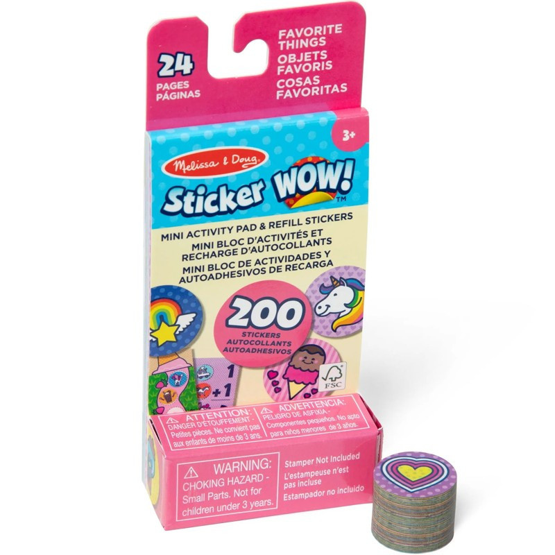 Samolepky - Sticker WOW! náplň s mini knížkou, Veselé obrázky (M&amp;D)