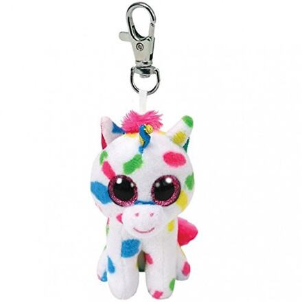 Meteor TY Beanie Boos HARMONIE - puntíkovaný jednorožec klip 8,5 cm