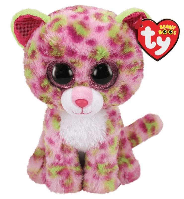TY Beanie Boos maskot růžový leopard 15 cm