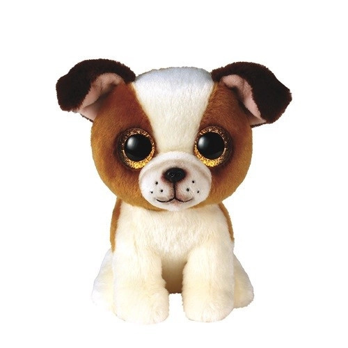 TY Beanie Boos HUGO hnědobílý pes 15 cm