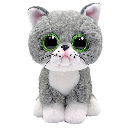 TY Beanie Boos FERGUS 15 cm - šedá kočka