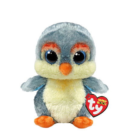 TY Beanie Boos FISHER 15 cm - šedý tučňák