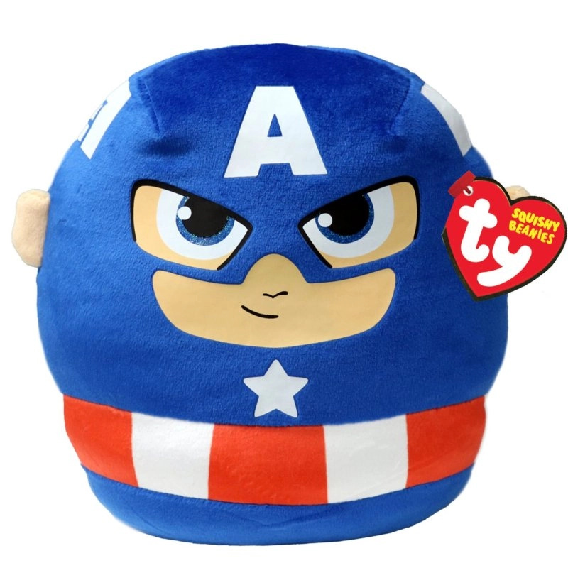 Meteor TY Squishy Beanies Marvel CAPTAIN AMERICA, 22 cm (1)