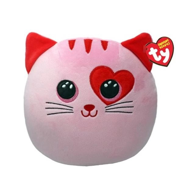TY Squishy Beanies FLIRT růžová kočička 1 22 cm