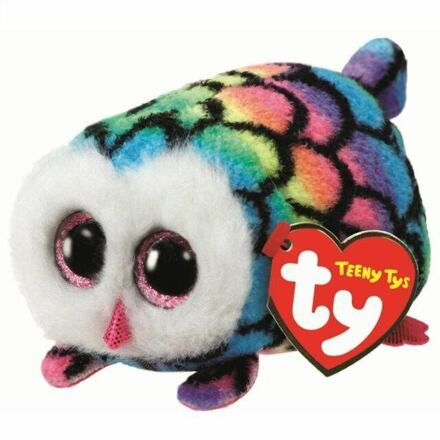 Meteor TY Teeny Tys HOOTIE - barevná sova 10 cm