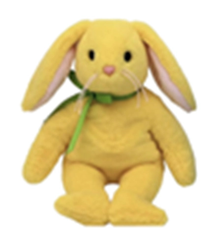 Ty Beanie Babies plyšový žlutý zajíc 15 cm - 1 kus