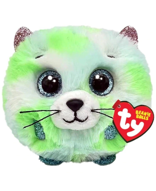 TY Beanie balls kočka zelený maskot