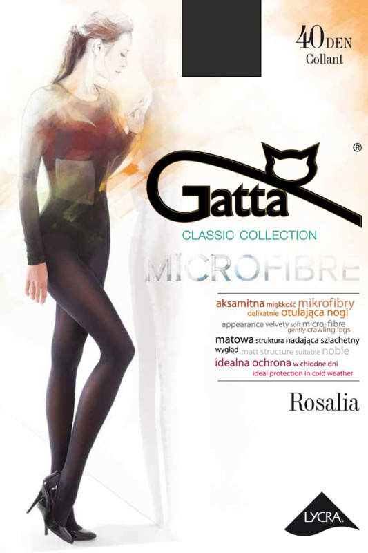 Silonkové punčocháče Gatta Rosalia 40 DEN Barva: Šedá, Velikost: 4-L