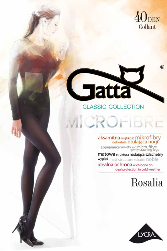 Silonkové punčocháče Gatta Rosalia 40 DEN Barva: Černá, Velikost: 5-XL
